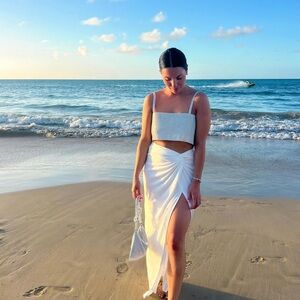 Elegant Silver Rhinestone Top